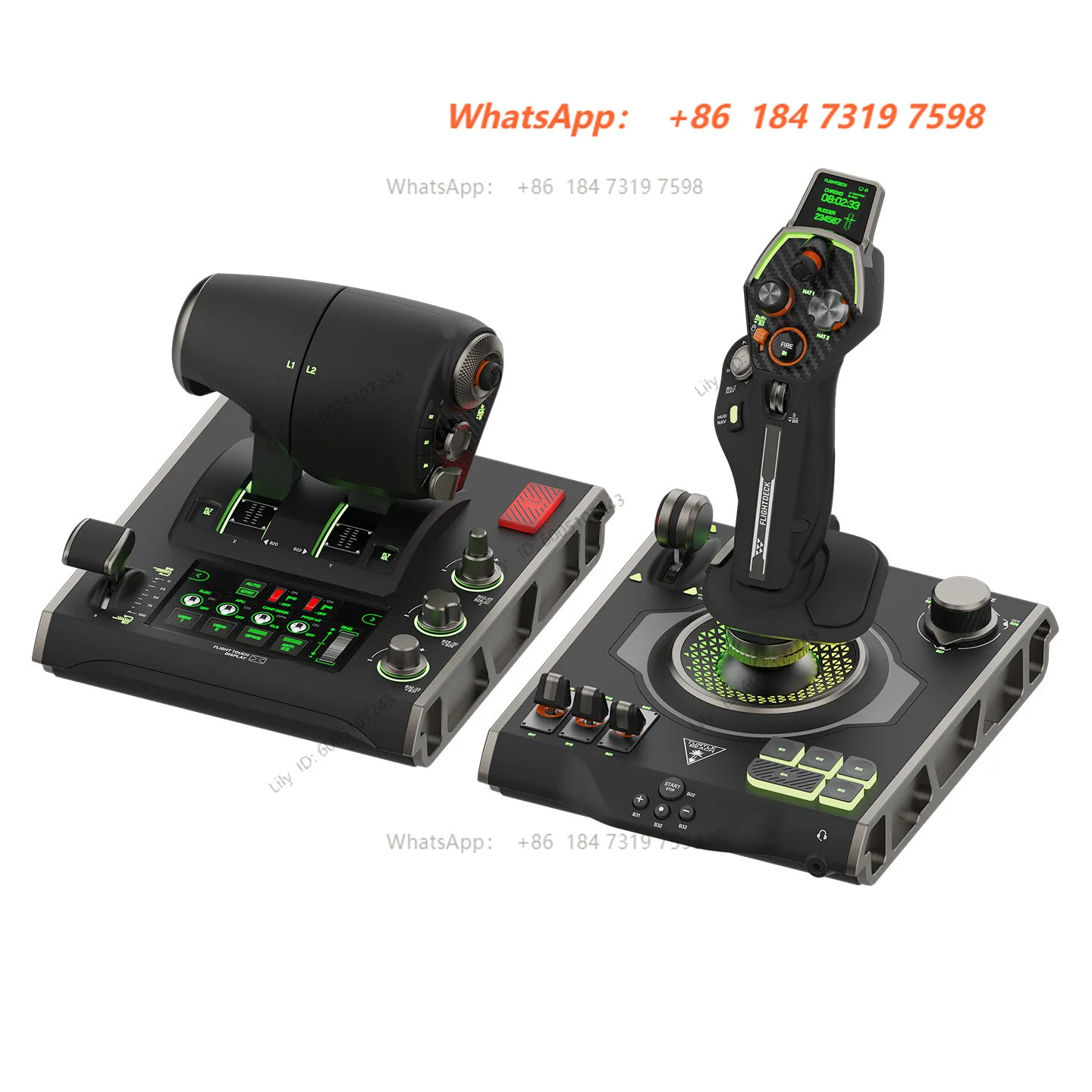 V1F-Deck ** Game Joystick Simulation Professional Flight Controller Fighter Joystick PC