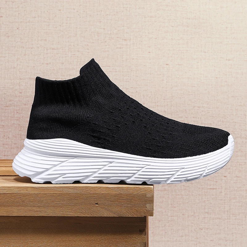 

Men Running Walking Sock Shoes Fashion Casual Sneakers Breathable Thick Sole Sport shoes Lightweight Men Sneakers Casual Shoes
