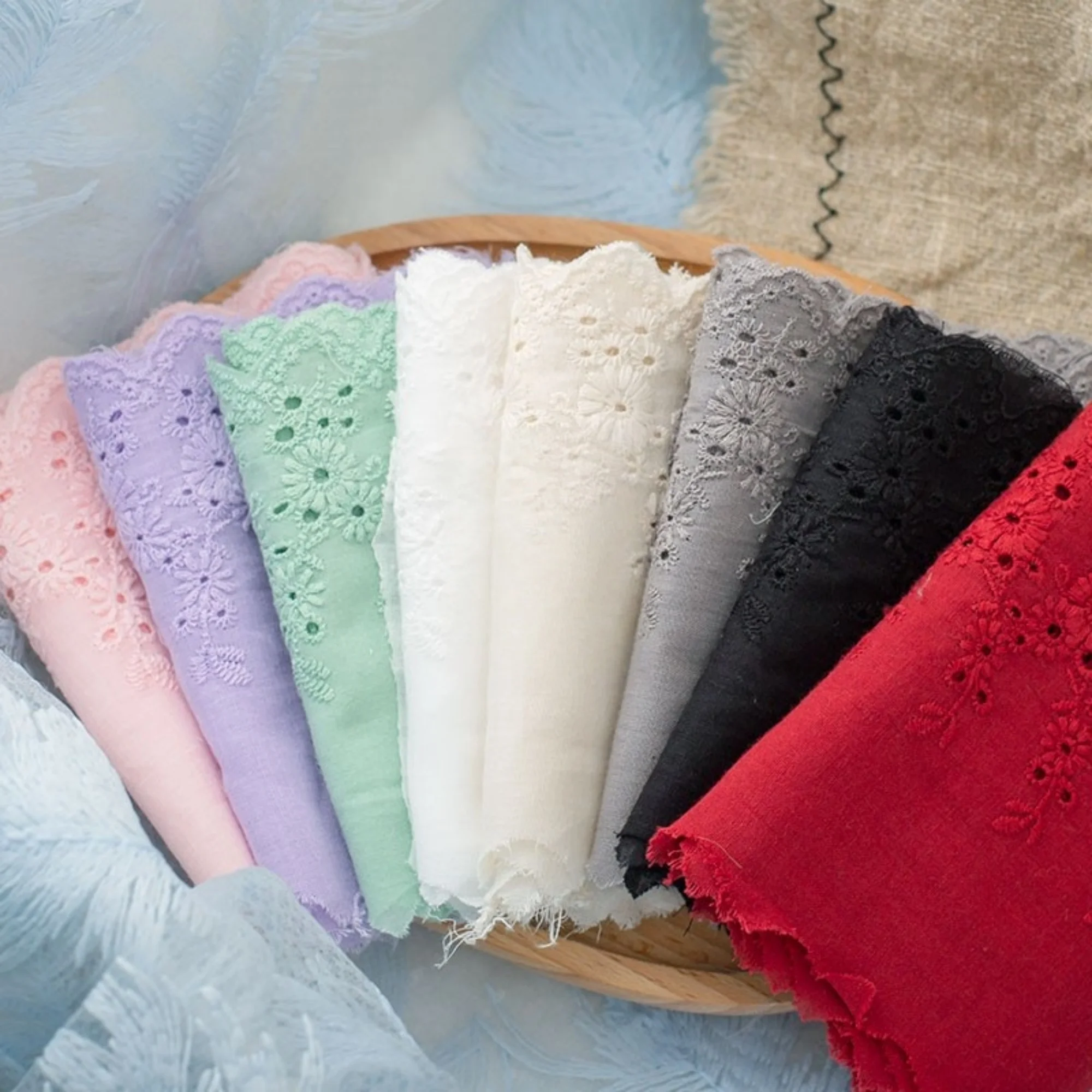 

Ширина 4,33 дюйма, цветная кружевная отделка, хлопковая кружевная отделка, кружевная отделка воротника, для юбки