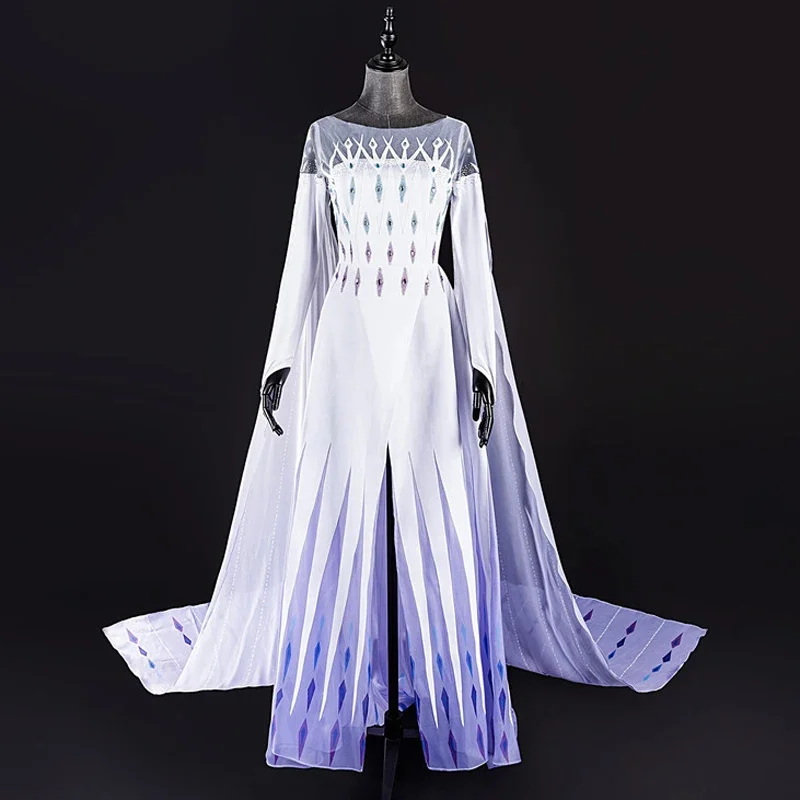 Movie Ice Snow Cosplay Queen Elsa Costume For Adult Women Fashion Dress Fancy Halloween Carnival Party