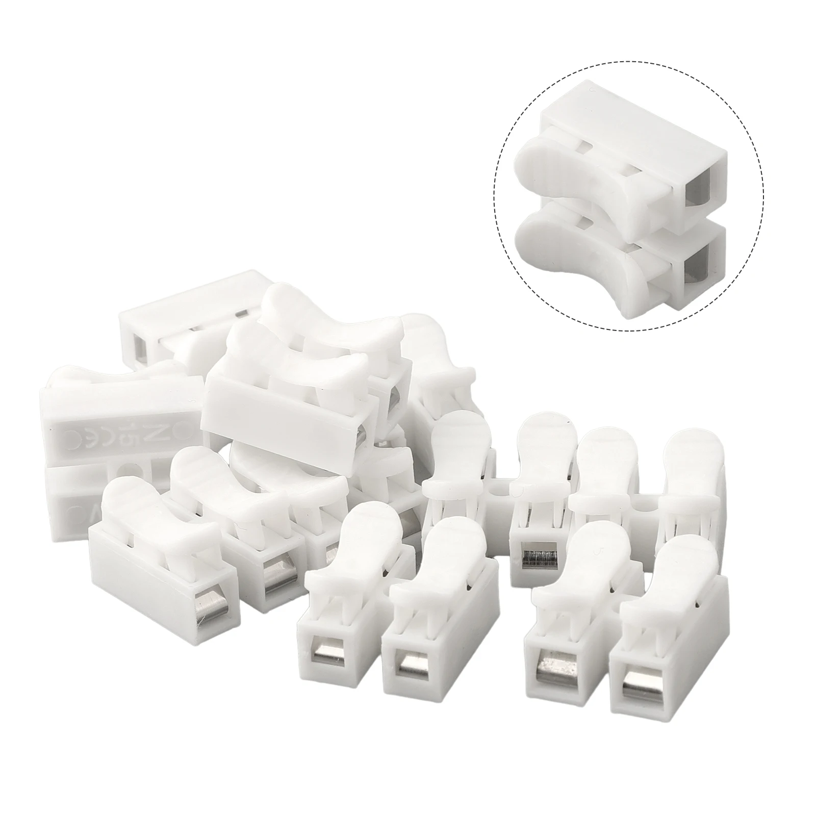 10 шт. CH-2, пружинный провод, быстрый разъем, электрические обжимные клеммы, блок зажима для сращивания кабеля, легко подходит для светодиодной ленты 20-12