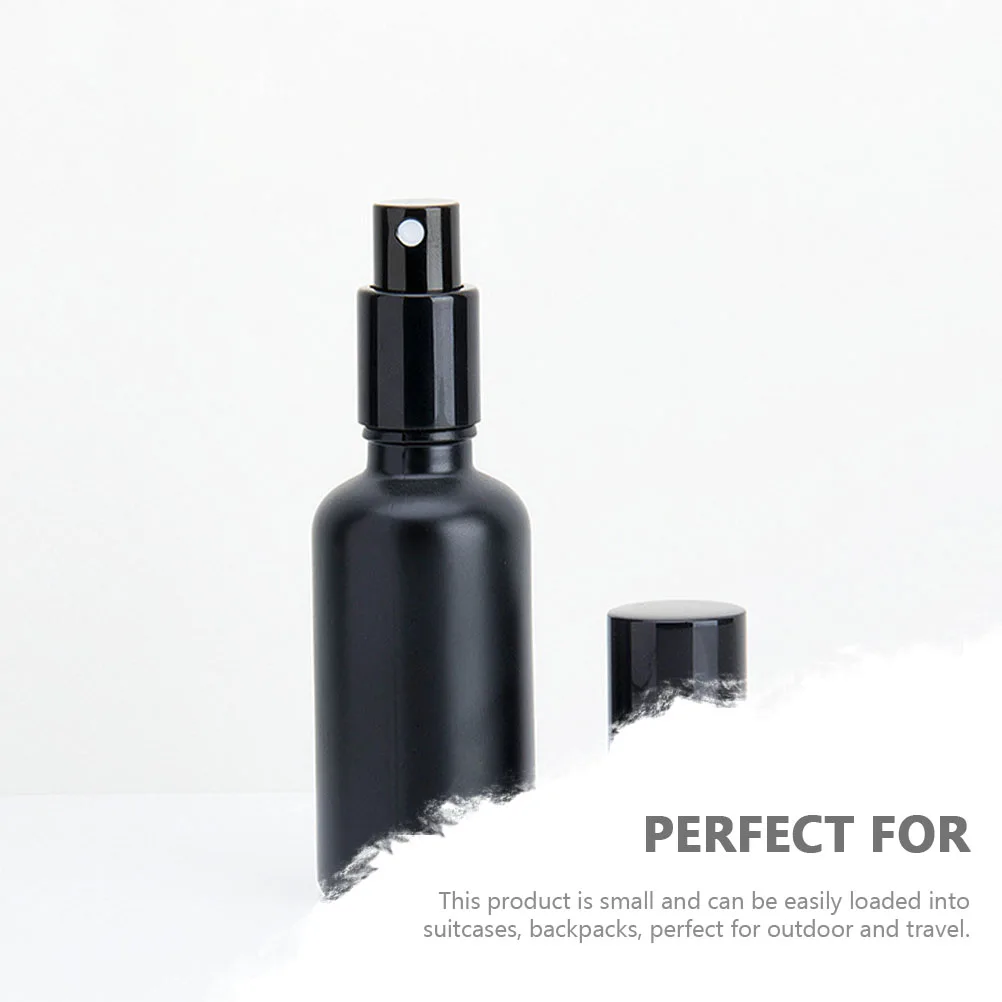 3 قطع من زجاجات الرش الزجاجية، زجاجة الزيوت العطرية القابلة لإعادة الملء، زجاجة تعبئة العطور، حامل تخزين محكم للاستخدام الخارجي أثناء السفر