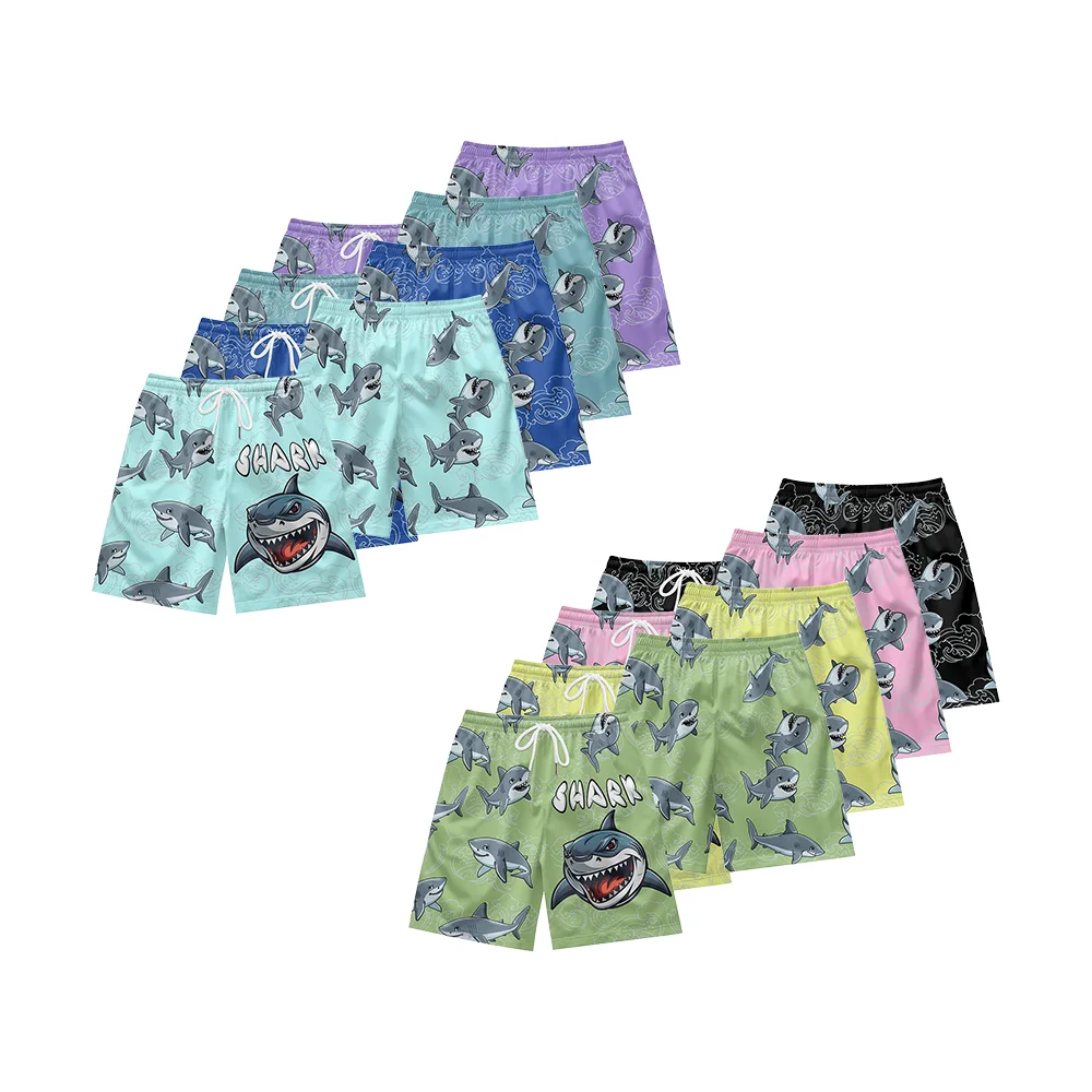 

Summer Fashion Trend Design Shark Pattern Men's Shorts Sports Casual Comfortable Breathable Shorts Pants Quick Drying Shorts