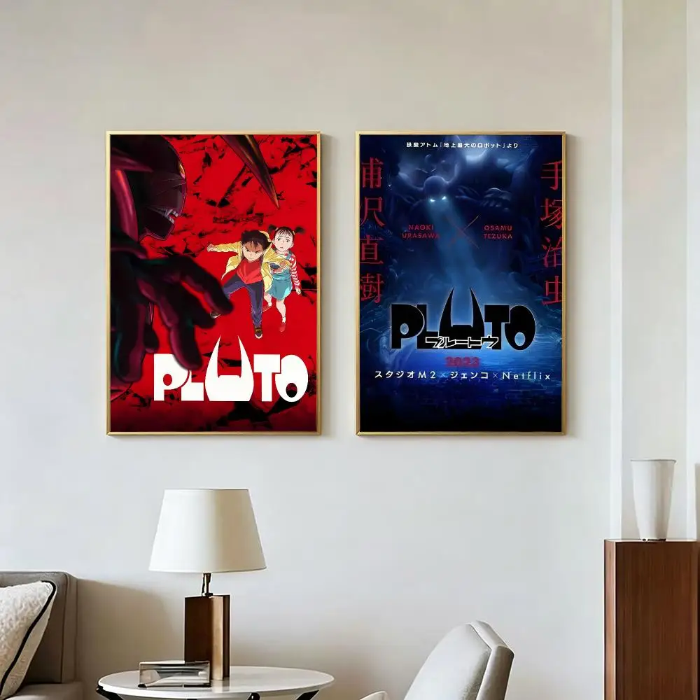 Anime Beloved Pluto Poster Peel And Stick Wall Art Self Adhesive PP Waterproof Wall Decor Living Room Bedroom Gift