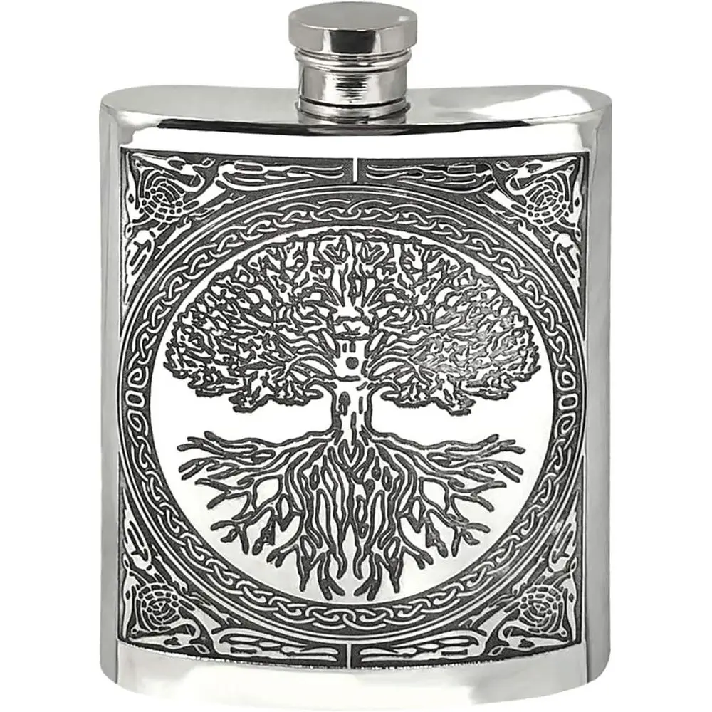 

Фляга для алкоголя из оловянного сплава Design Tree, 6 унций [CEL601]