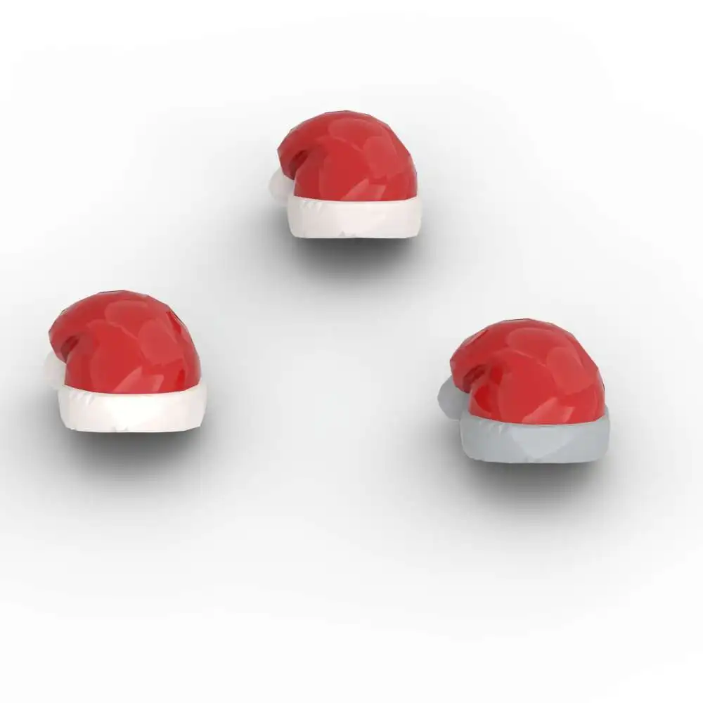 

MOC 10PCS Christmas Hat 10164pb01 Headgear Building Blocks Kit 10164 Santa Cap Figures Headwear Bricks Toys Children Xmas Gifts