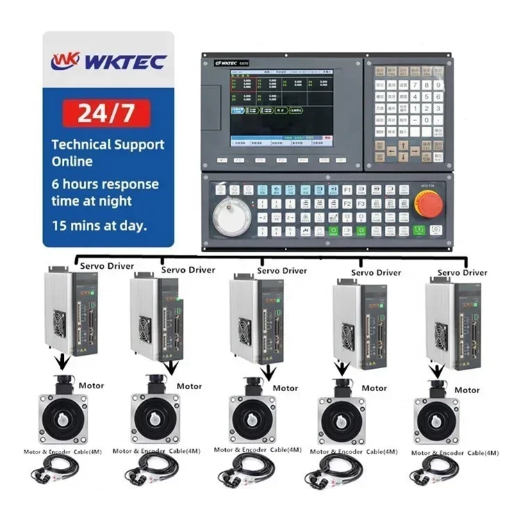 

Полный комплект включает серводвигатель и драйвер, 3-осевой полный комплект токарного станка X и Z, контроллер ЧПУ для нарезания резьбы