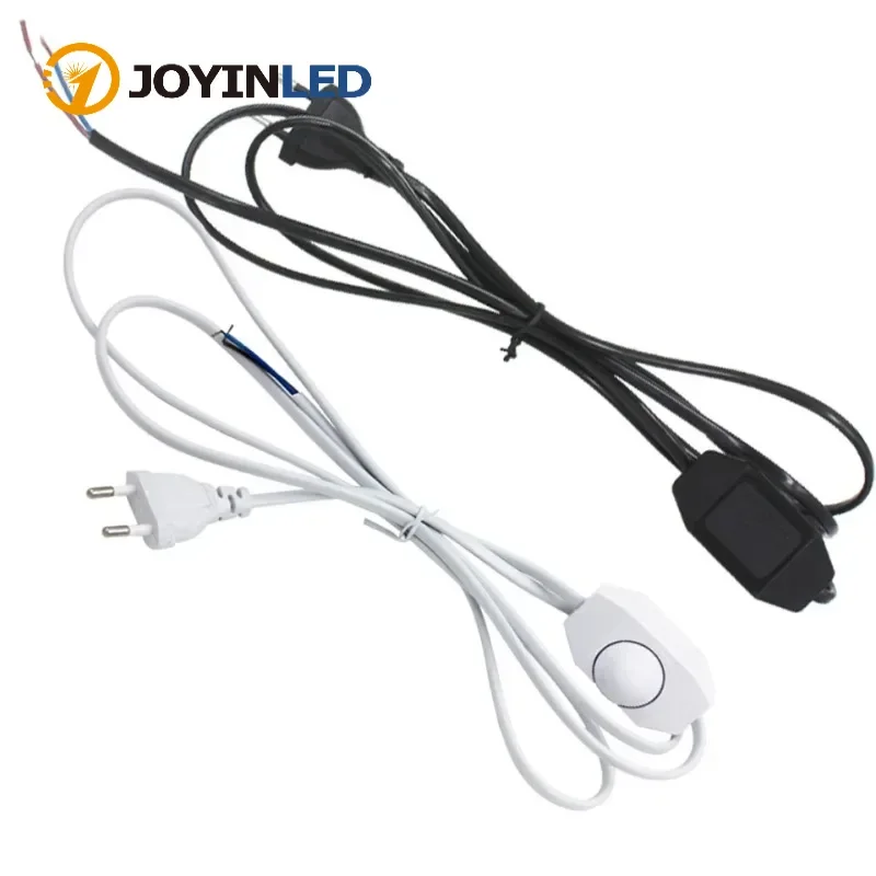 

10 шт., 1,8 м, штекер европейского стандарта, шнур питания, удлиненный штекерный кабель с переключателем для настольного освещения, лампы, торшера, электрического провода