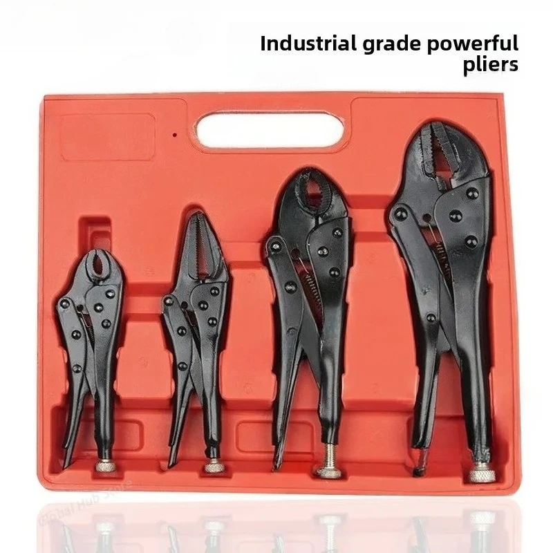 Multi-Functional 45# 4-Piece Locking Pliers Set | Electrophoretic Heat-Treated | Locking Pliers Kit