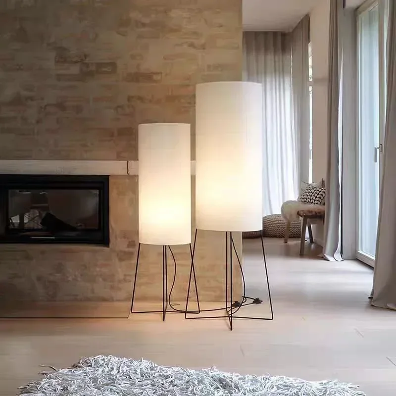 

Column floor light designer led wabi sabi cloth standing lamp for living room bedroom study creative Ambient Art Corner Lamp