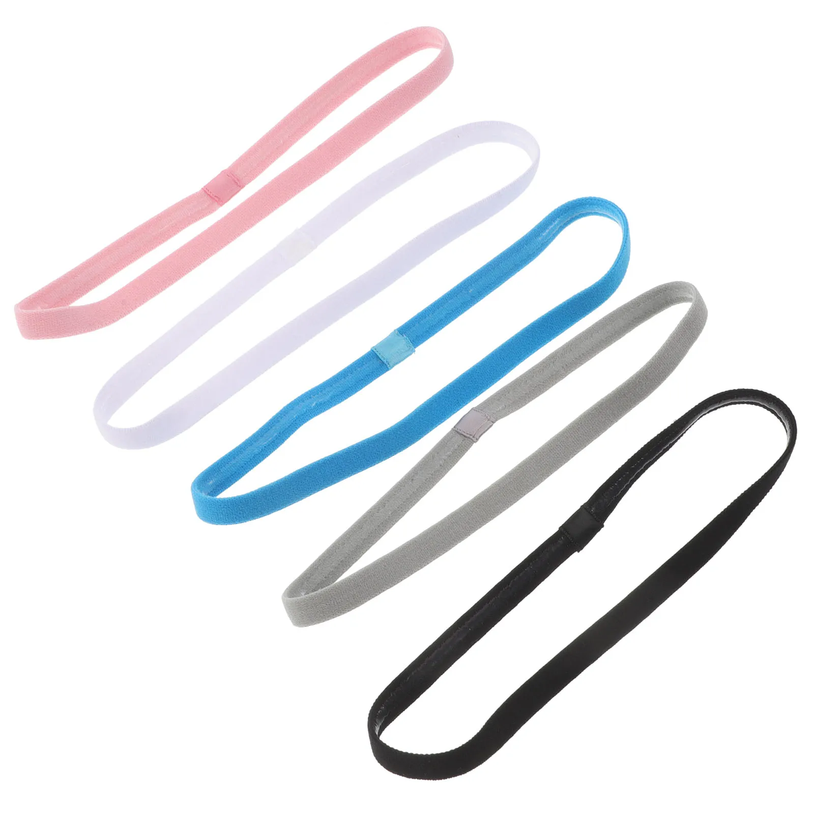 

10Pcs Sports Sweatbands Men Women Fitness Moisture Wicking Non-Slip Headbands Running Gym Football Yoga Workout