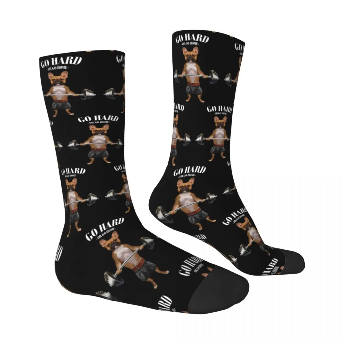 The Snatch Weightlifting French Bulldog Stockings Design Socks Autumn Anti Slip Socks Unisex Men Climbing Breathable Socks