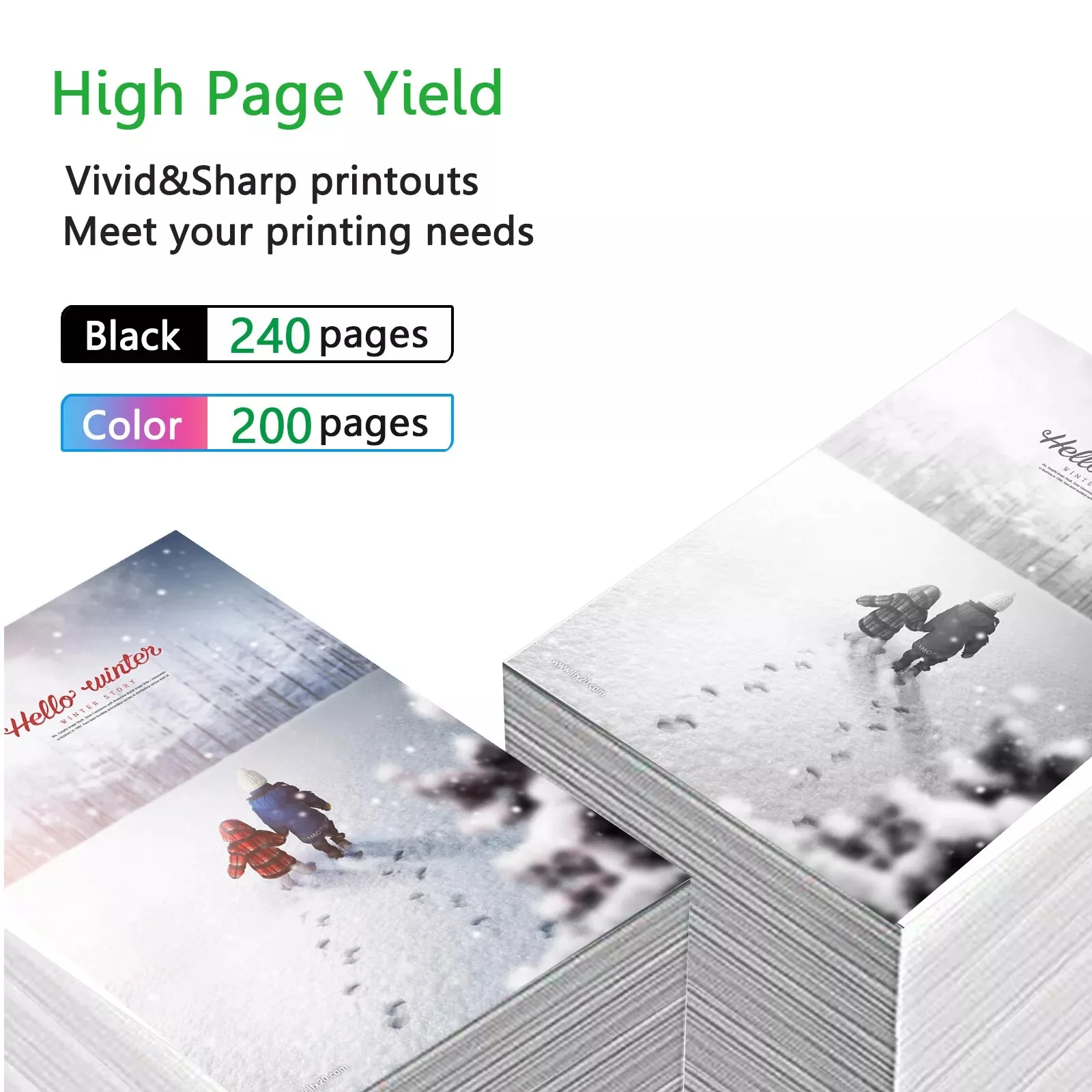 Compatible with HP 67XL Ink Cartridge High Yield Black and Tri-Colour 67 XL FOR ENVY 6052 6055 Pro 6452 6455 6458 Printer