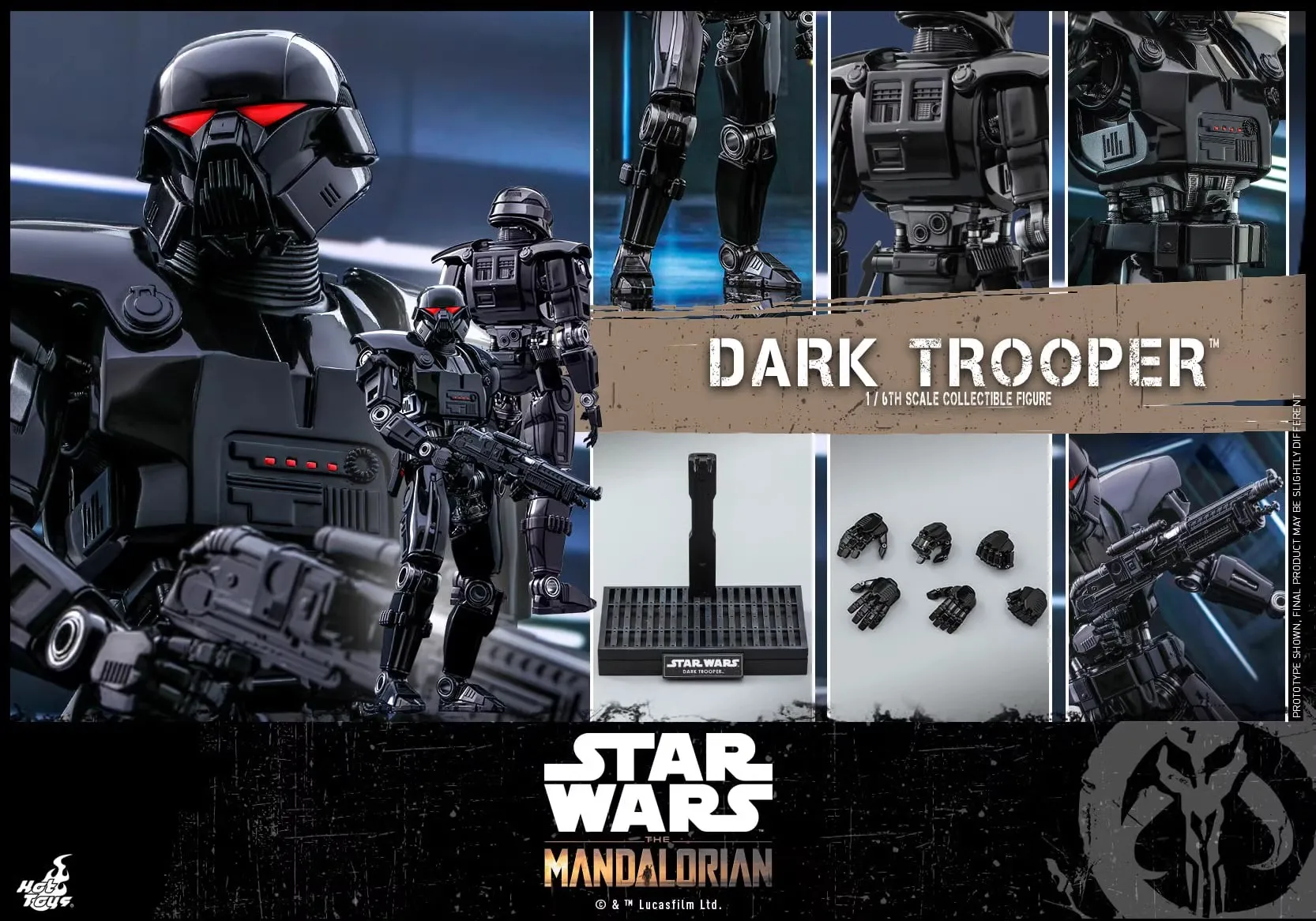 Hot Toys Star Wars The Mandalorian2.0 Dark Trooper Action Figure Tms032 Deluxe Edition Figura Decorazione bambola Raccogliere giocattoli di modello