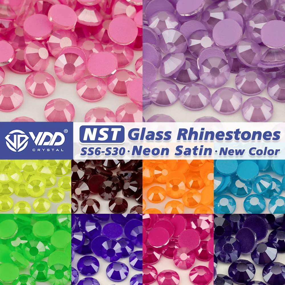 VDD SS6-SS30 New NST-Color High Quality Glass Rhinestones Crystal Flatback Strass Stones For Nail Art DIY Crafts Decorations