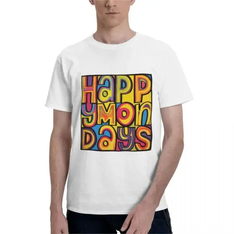 Happy Mondays Essential T-Shirt mens graphic t-shirts casual stylish tees black summer tops heavyweight Round Neck New Arrival