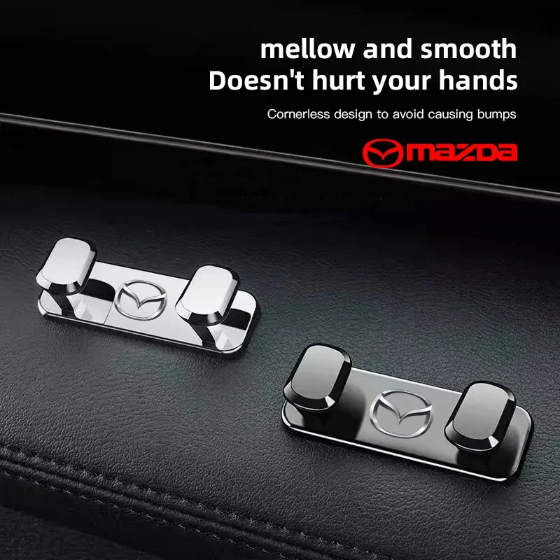 

Alloy Car Double Hooks Headrest Hanger Organizer for Mazda 3 Mazda 6 CX-5 Car Interior Accessories