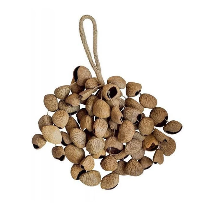 Natural Fruit Shells Hand Cranked Wind Chimes Sound Healing Tinkle Bell Yoga Meditation Professional Accompany Orff Instruments