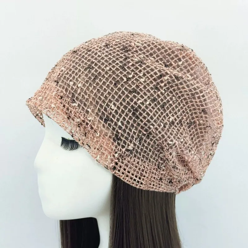 Böhmische handgewebte, ausgeschnittene Kapuzenmütze für Damen, gehäkelte Strickmütze im Ethno-Stil für Reisen und Fotos – Detail 16