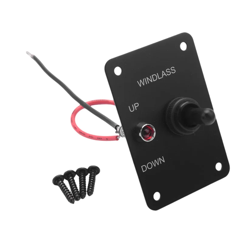 

4X якорь для морской лодки, тумблер с возвратом ветрового стекла, алюминиевая пластина, 2-позиционный тумблер со светодиодной подсветкой вверх/вниз, якорная лебедка
