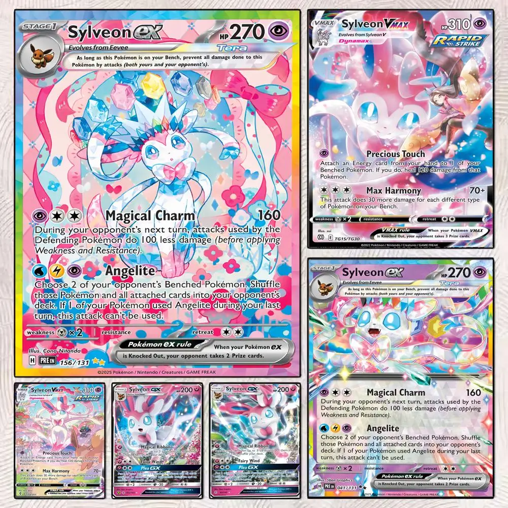 

Sylveon Rare Card Pattern Poster Sticker Self Adhesive For Office Home Movie Theater Wall Art Decor Fancy Gift