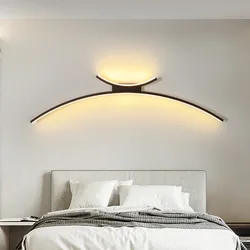 Minimalist Bedside LED Wall Lamp Nordic Wall Sconce for Bedroom Aisle Living Room Home Decoration Indoor Lighting Fixture Luster
