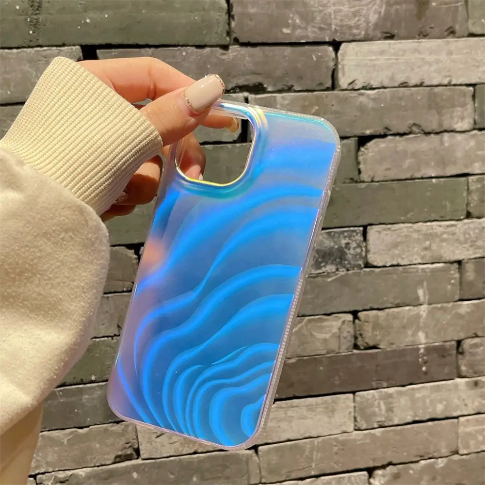 

High appearance Level iPhone12 Glitzy iPhone14 Wavy iPhone15promax phone case iPhone13 case iPhone11Promax