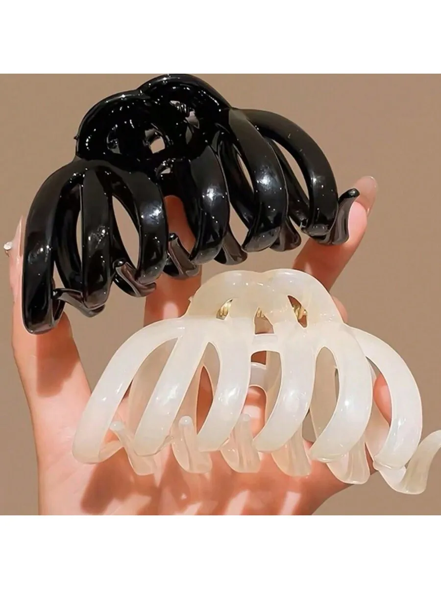 

Large Pumpkin Hair Claw For Thick Hair High-End Bun Clip Fall Winter Hair Accessory Women