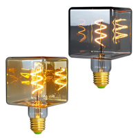 TIANFAN Vintage Led Bulb G95/G30 Edison Bulb 4W Dimmable 220V 110V E26 E27 Ice Cube Decorative Light Bulb Yellow Warm