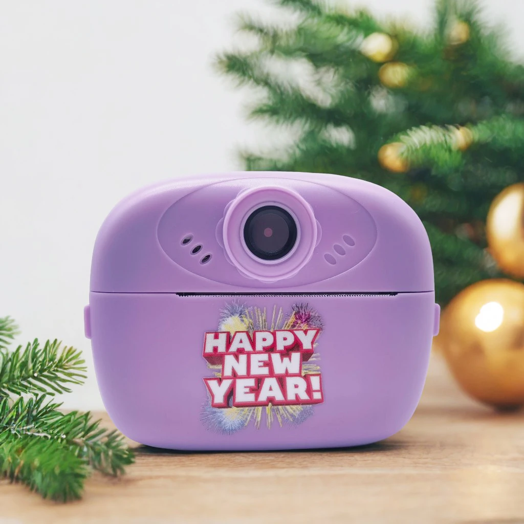 HD Mini Kids Print Camera Thermal Paper Instant Print Camera Outdoor Video Photo Taking Kids Toys with TF Card New Year Gift