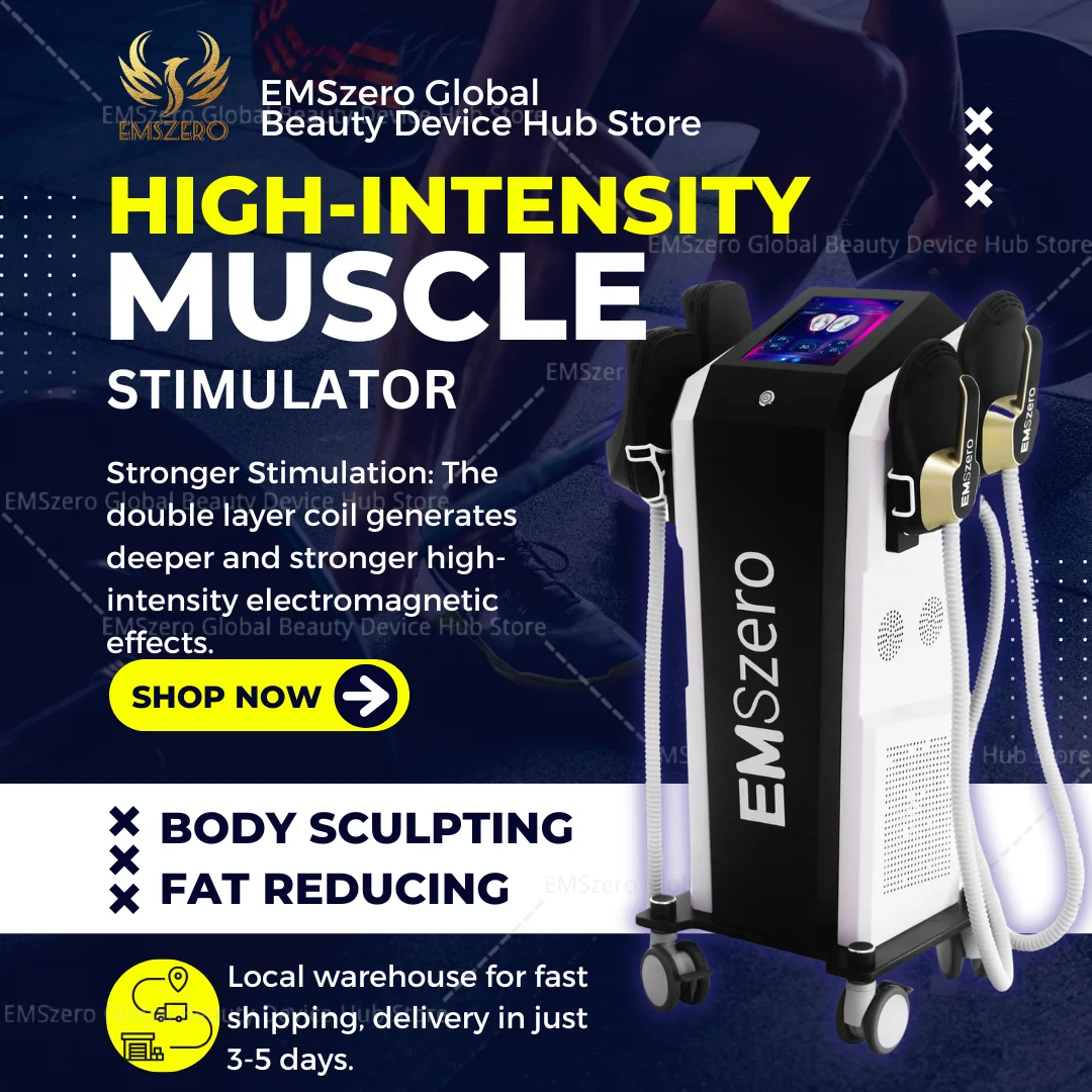 EMSzero RF 6500W 15 Tesla Muscle Stimulate Fat Removal Body Slimming EMS Butt Build Sculpt Machine Weight Lose For Salon