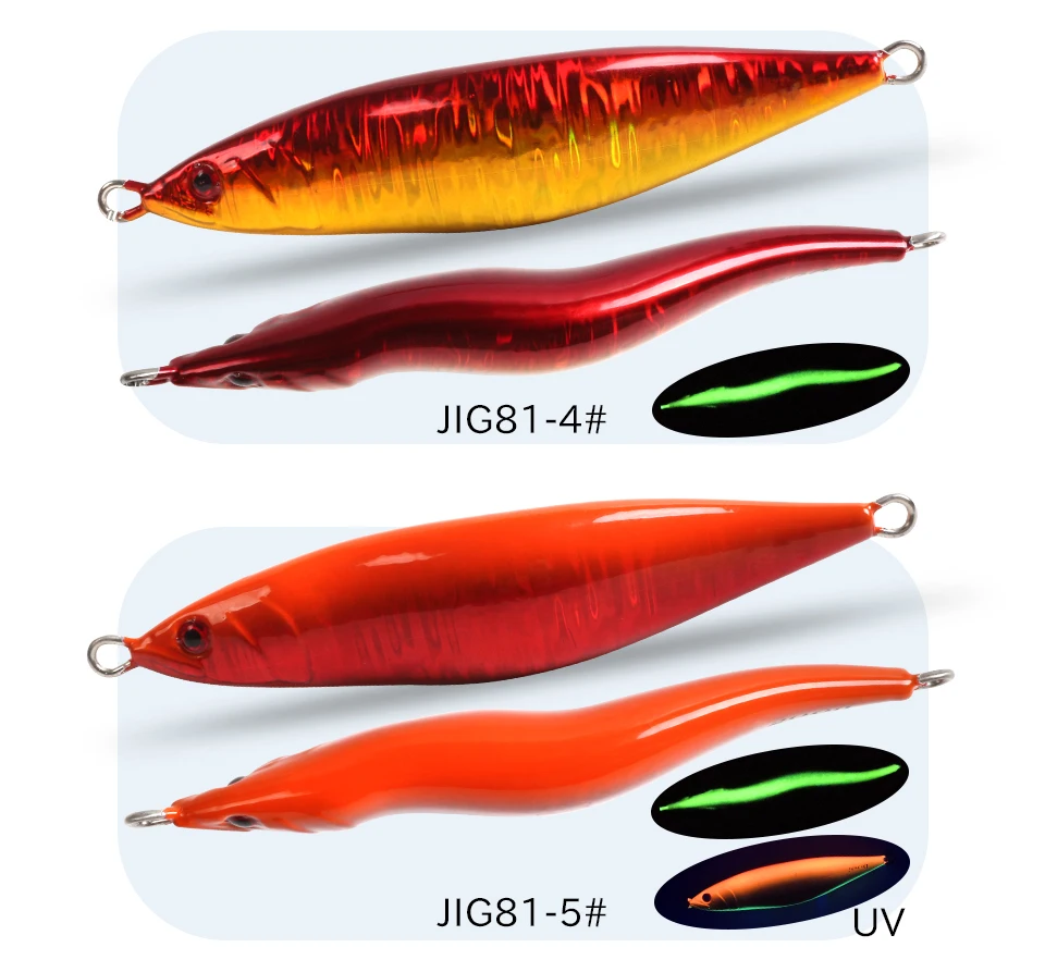 OBSESSION J81 160g 200g 300g 400g 3D Druck Laser S Form Jigbait Boot Angeln Jigging locken Metall Meer Angeln Pesca Jig Lockt – Detail 11