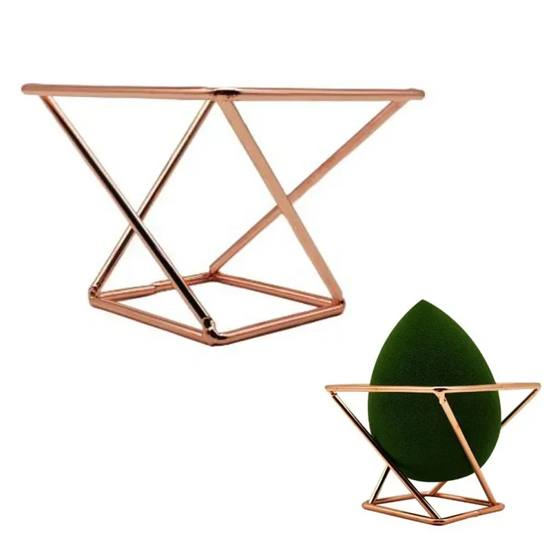 Creative Three-dimensional Wrought Iron Powder Puff Shelf Beauty Egg Stand Makeup Sponge Display Rack Metal Drying Bracket