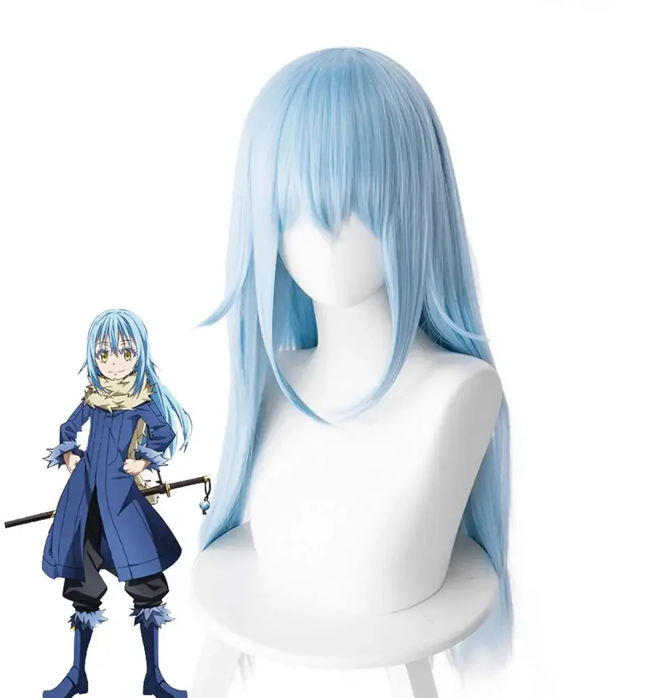 That Time I Got Reincarnated as a Slime Rimuru Tempest Cosplay Wigs Rimuru Tempest Hairs Blue Headwear