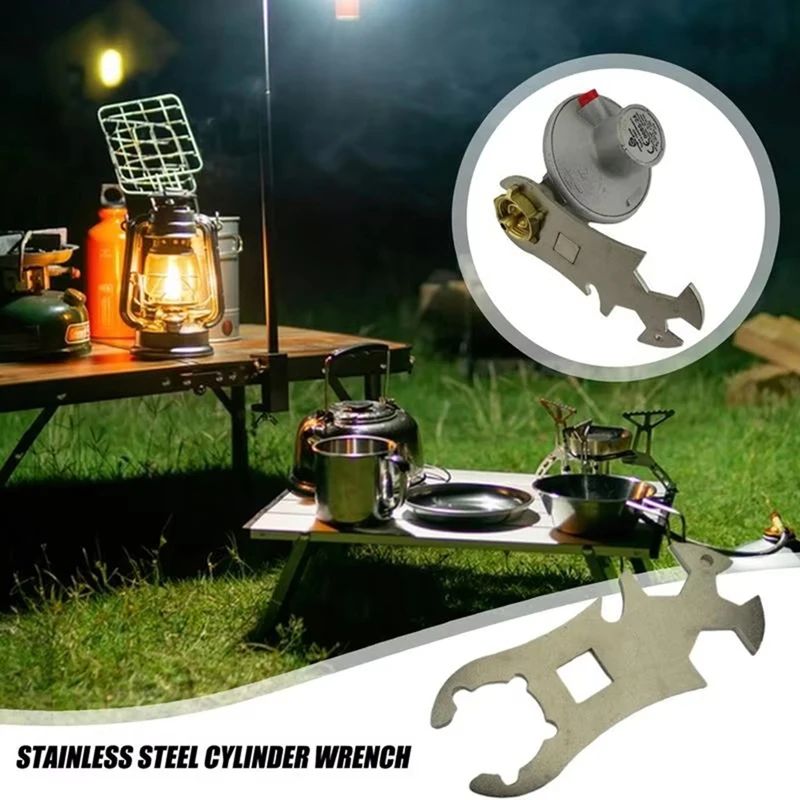 MAKE-Regulator Schraubenschlüssel Edelstahl Zylinder Schlüsselschlüssel Abschaltung Sauerstofftank Schlüssel Multifunktionales tragbares Handwerkzeug