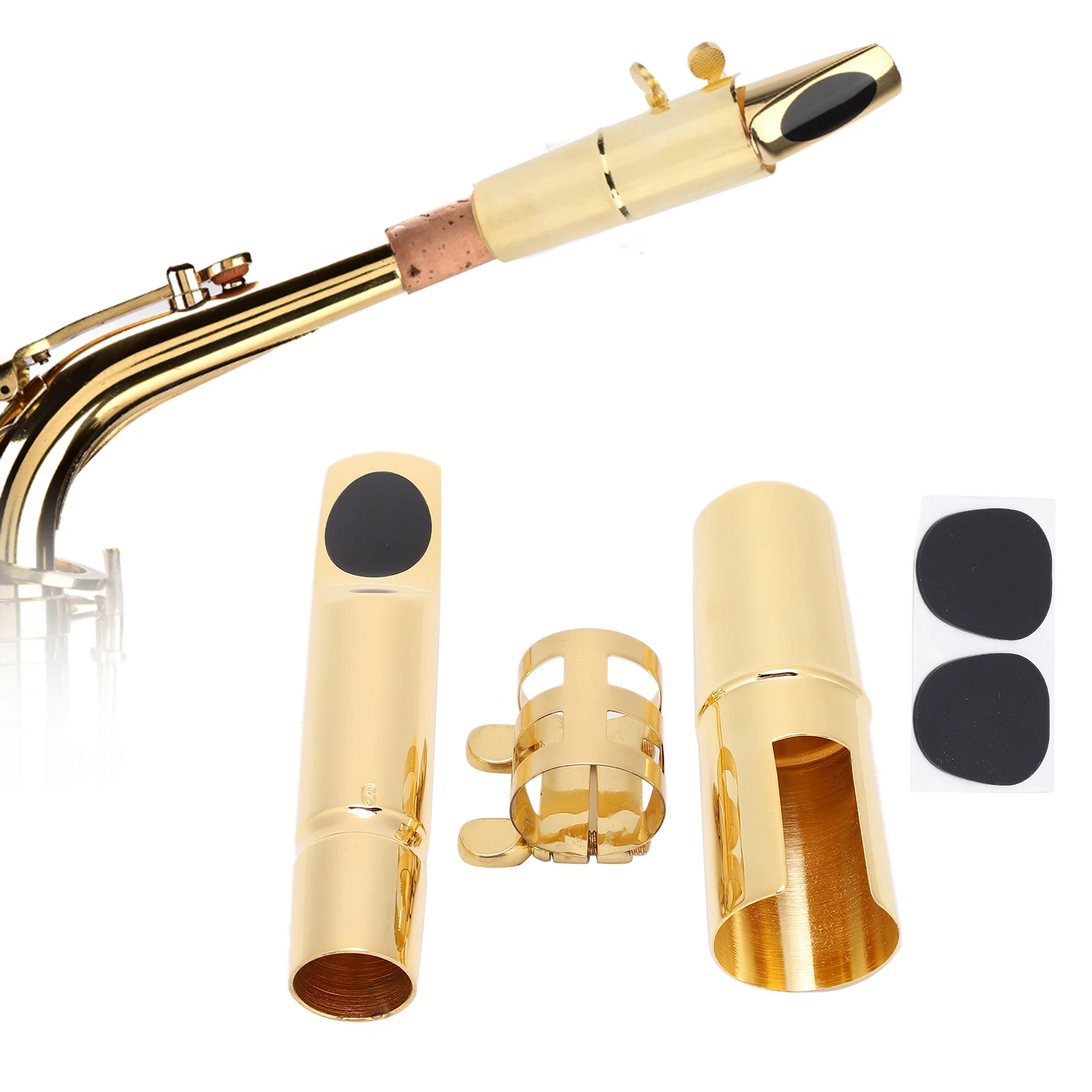 

Bariton Saxophone Mouthpiece Metal Bariton Saxophone Metal Mouthpiece with Pads Musical Instruments Accessory Sax Mouthpiece
