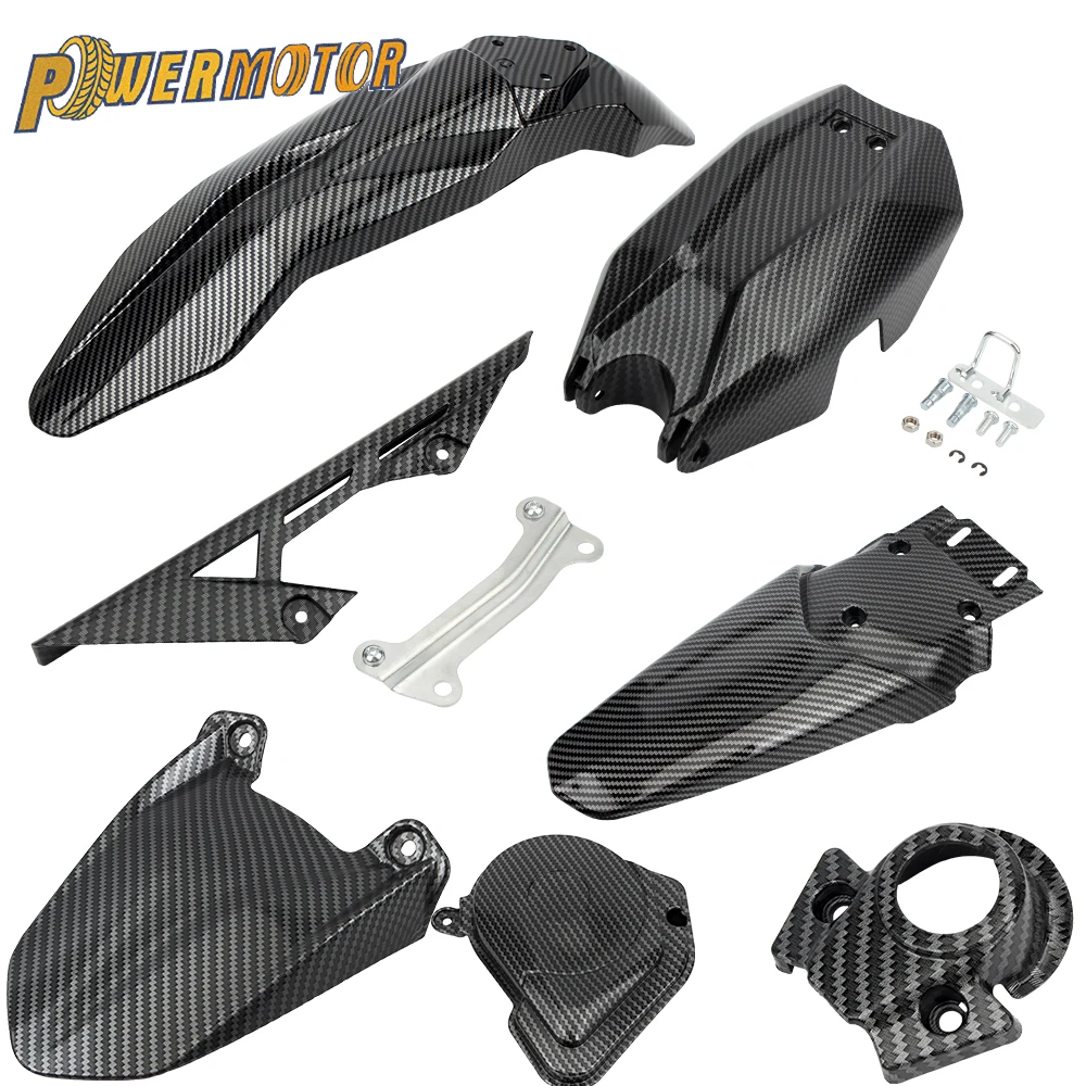 Motorcycle Front Rear Fender Battery Cover Kit for Talaria Sting X3 MX3 MX4 Accessories Water Fiber Mudguard Motocross Enduro