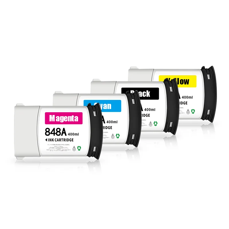 400 мл для Hp 848A, совместимый картридж с пигментными чернилами, стабильный чип для HP PageWide XL 6000/XL 5100, чернильный картридж для принтера