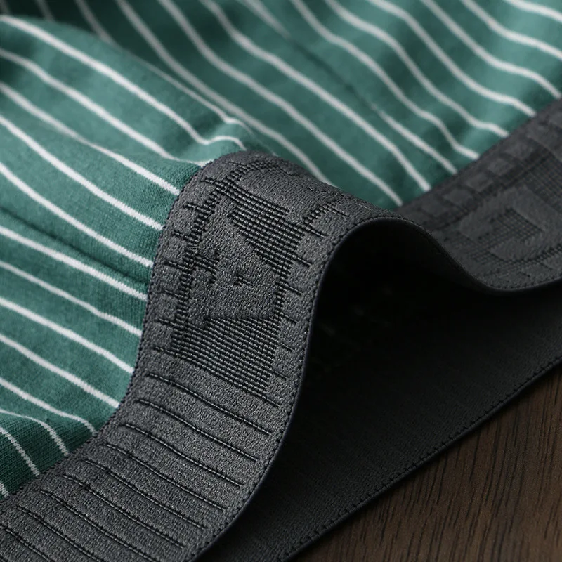 Mens Cotton Underwear Boxer Shorts U Convex Breathable Soft Striped Mid Rise Anti Ride Up Lightweight Ropa Interior De Algodon