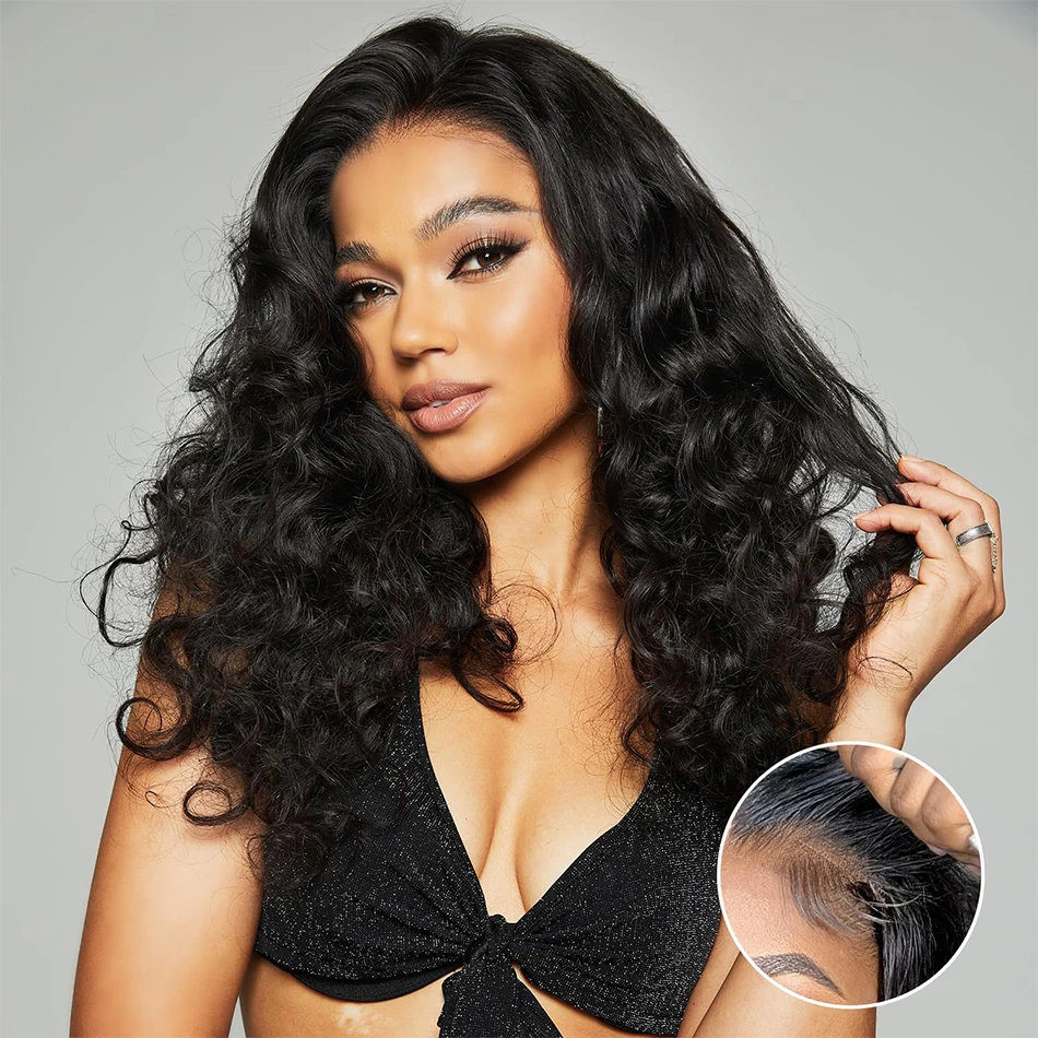 

100% Burmese Human Hair Loose Body Wave 13x4 Hd Lace Frontal Wigs 30" 250 Density Brazilian Virgin Hair Bouncy Curly Lace Wigs
