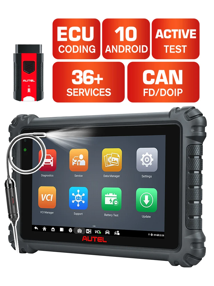Autel MaxiCOM MK906 Pro Diagnostic Tool Auto Scanner with ECU Coding, Hardware Upgrade of MK906BT,Active Test, 36+ Services