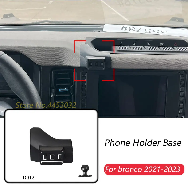 Car Phone Holder Base Special Mounts For Ford bronco 2021-2023 Fixed Air Outlet Bracket Base Accessories With Ball Head 17mm