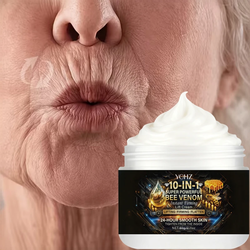 Super Powerful Bee Venom Lifting Cream, 10-in-1 Firming and Moisturizing Cream, Instant Firming and Smoothing Facial Cream, Daily Skincare Product, Improves Fine Lines and Wrinkles 60g