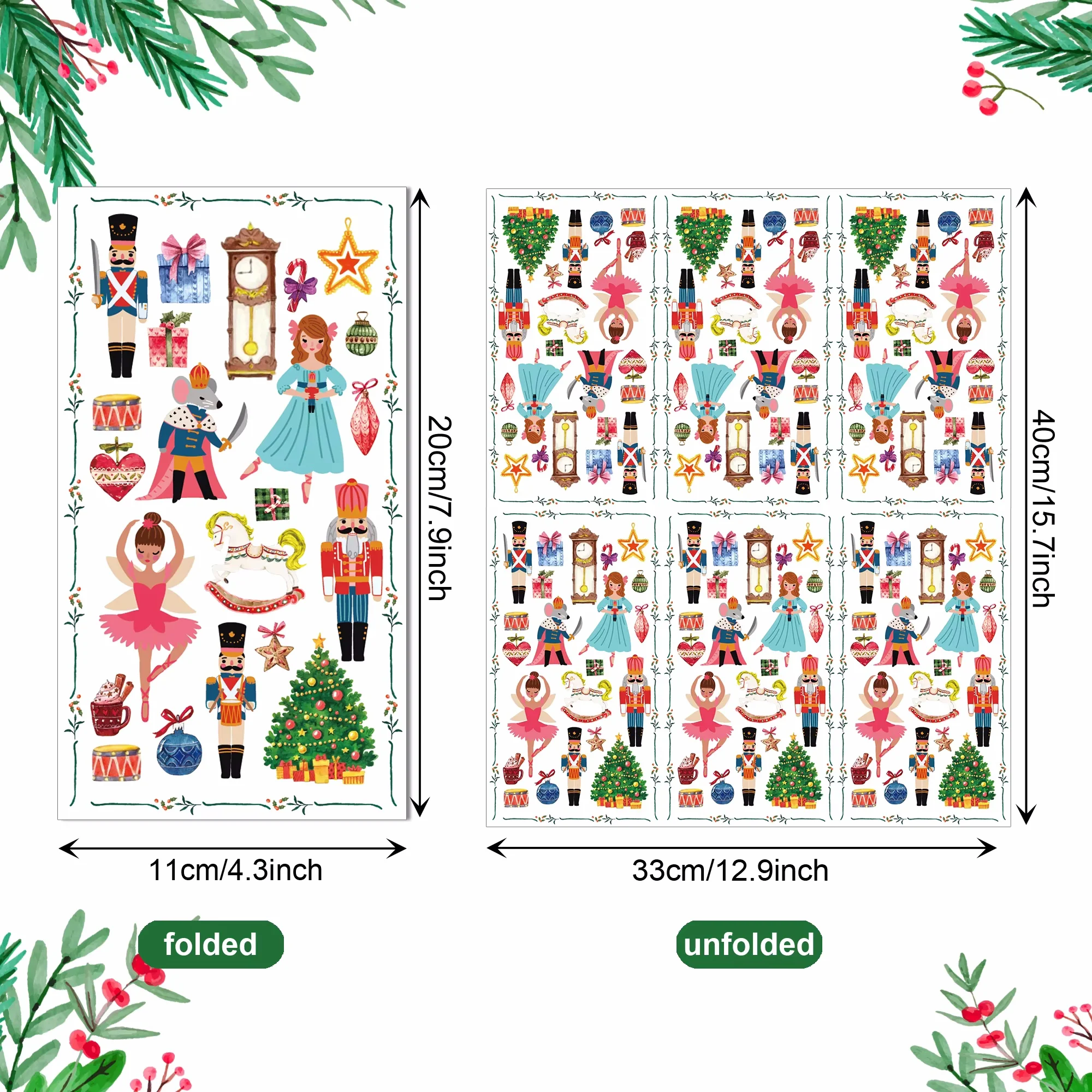 20pcs Nutcracker Ballet Girl Star Christmas Tree Napkins Disposable Paper Dinner Napkin Bathroom Hand Towels Xmas Party Supplies