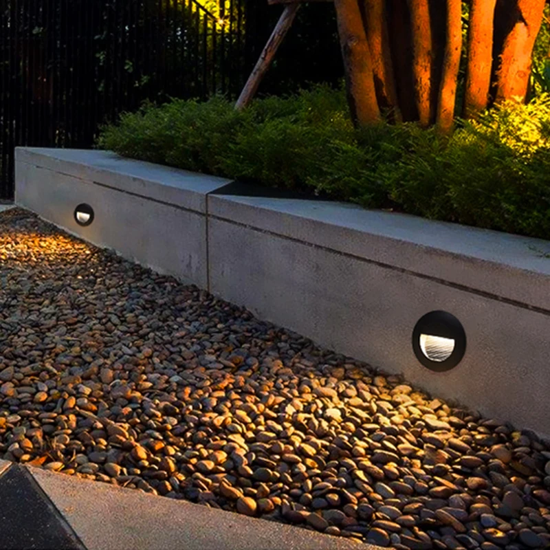 Outdoor Wall Light 5W Waterproof Led Embedded Rectangle Wall Lamp for Balcony Aisle Gate Garden Porch Yard Step&Stair Lighting