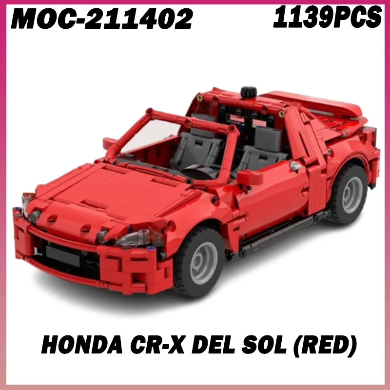 

1139PCS MOC-211402 Honda CR-X Del Sol (Red) Racing Car Model Compatible With Building Blocks Bricks DIY Toys For Boys Gifts
