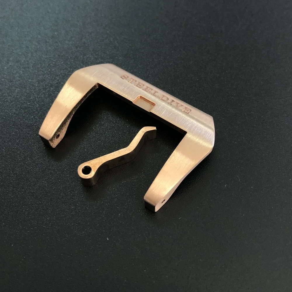 STEELDIVE Adaptation Mechanical Bronze Buckle 20 22MM Watchband Buckle Brass Vintage Hand Watch Accessories