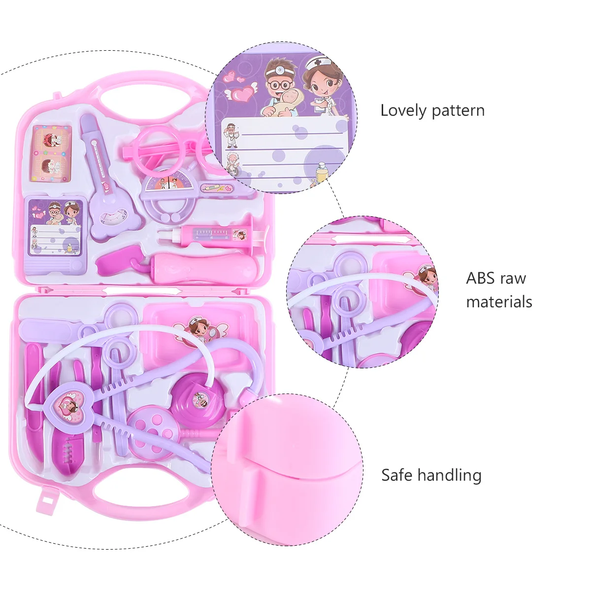 Educational Pretend Doctor Set Wooden Medical Tools for Children Fine Motor Skills Training Sensory Development Interactive