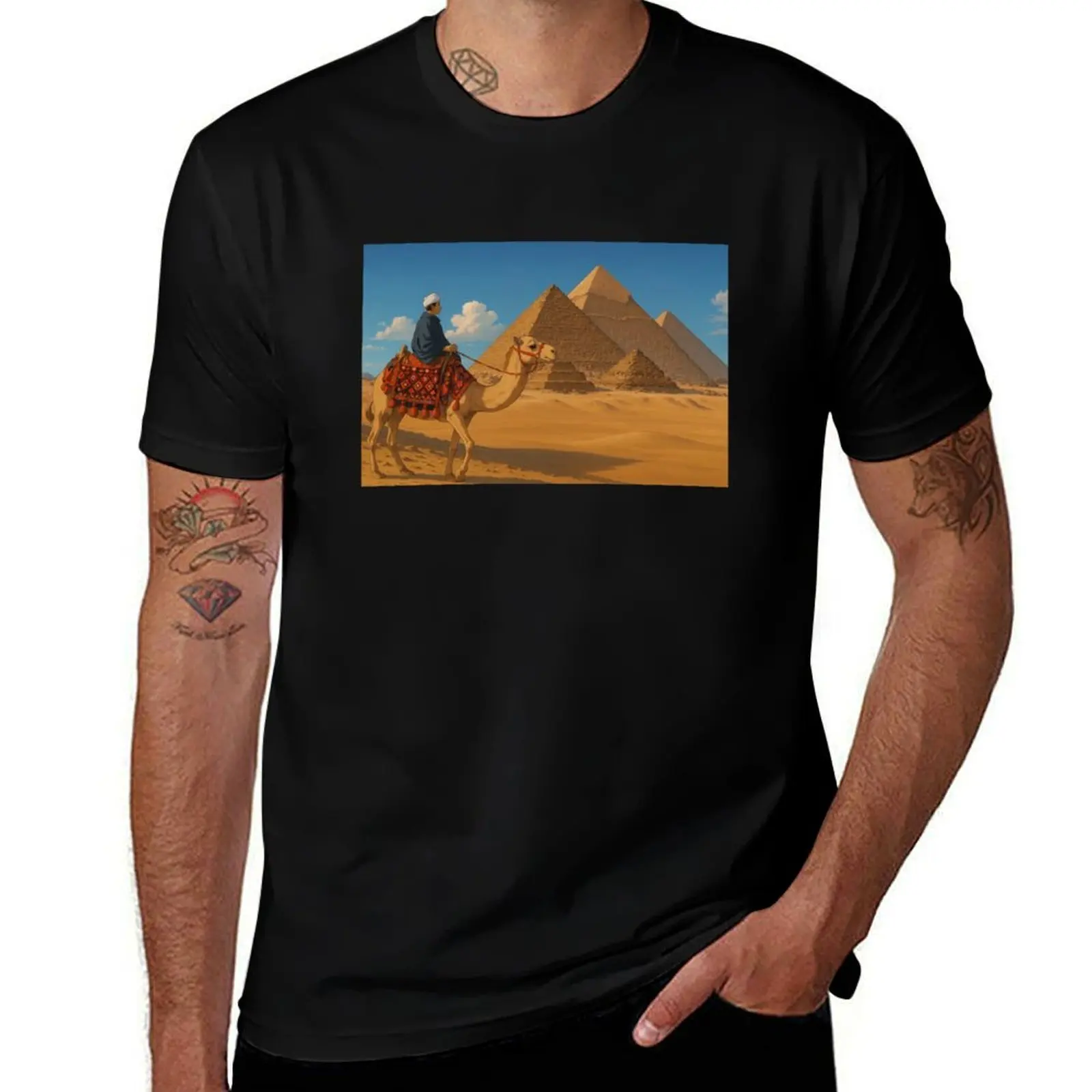Футболка The Pyramid Complex of Giza, новое издание эстетической одежды Эстетическая одежда, черные футболки для мужчин