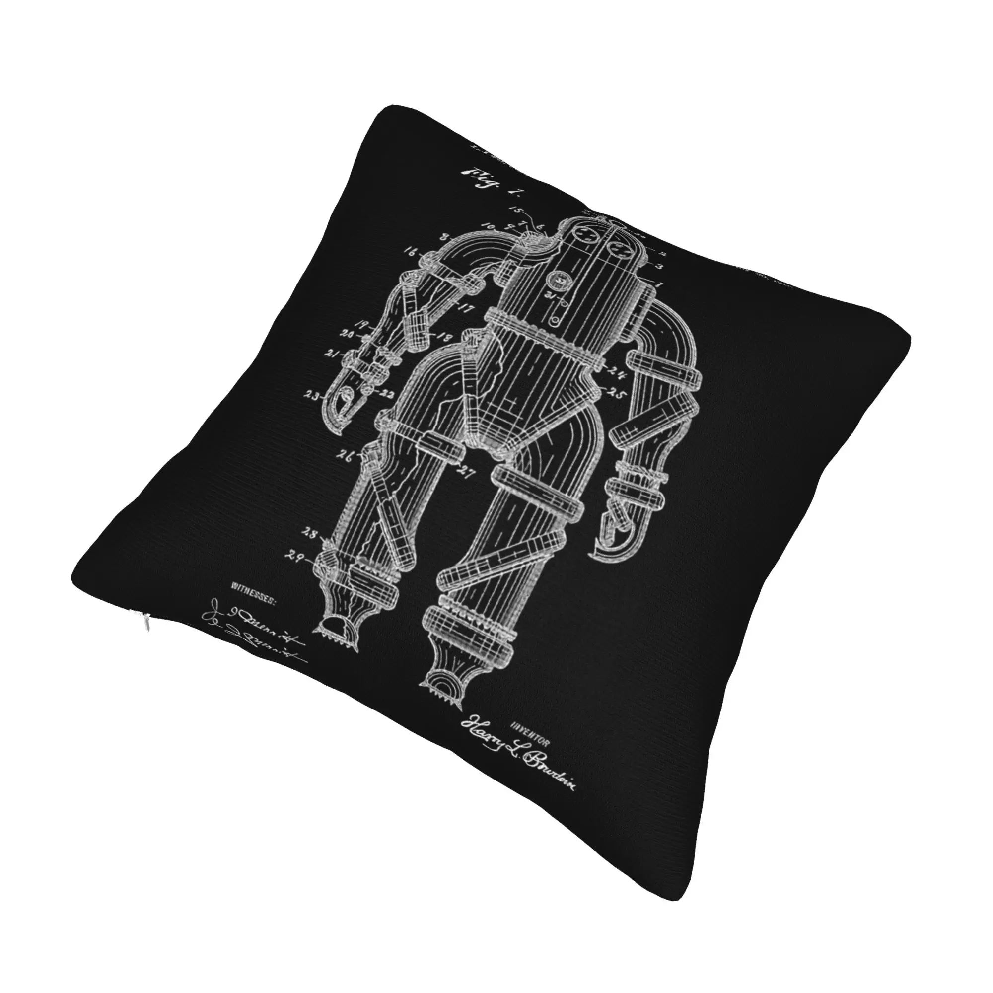 Luxury Submarine Armor Scuba Diving Auit Cushion Cover Polyester Diver Pillow Case Bedroom Decoration